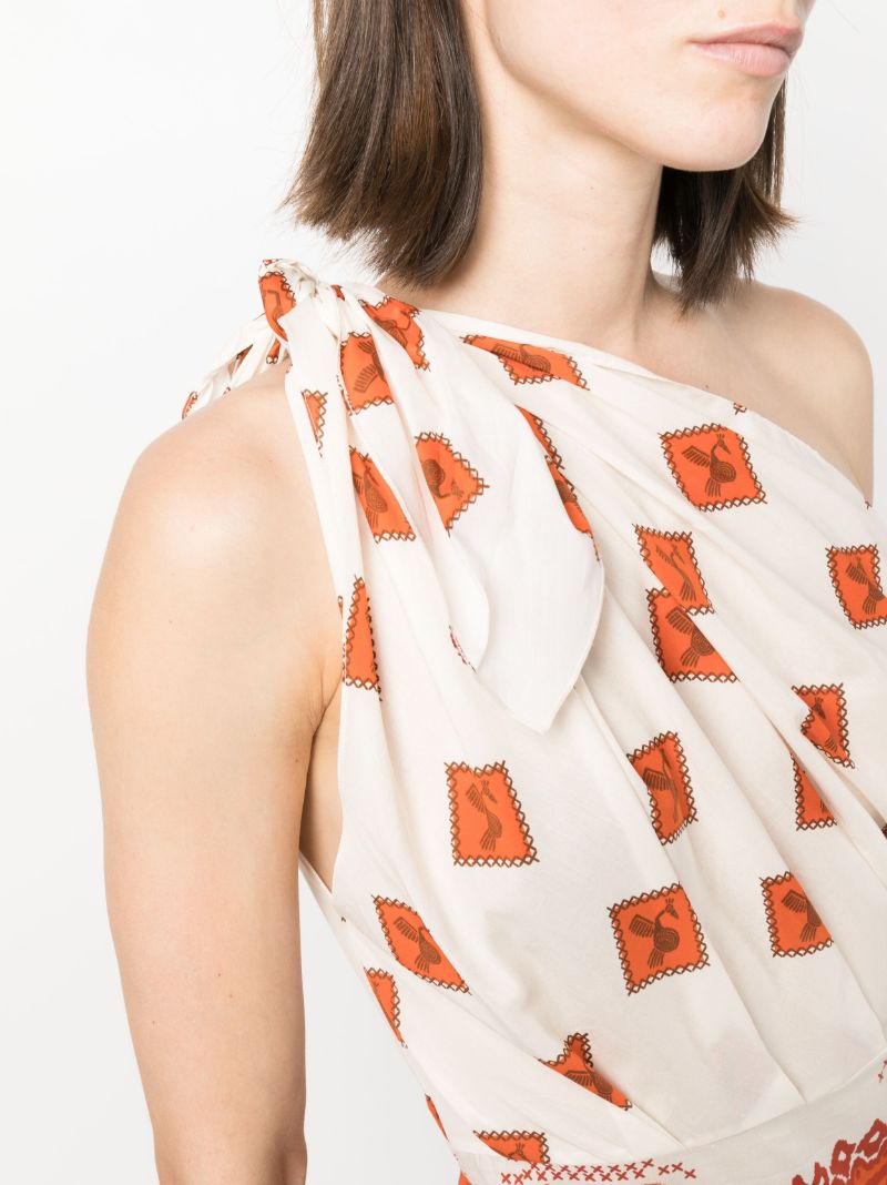 Red Moon Goddess Cotton Dress