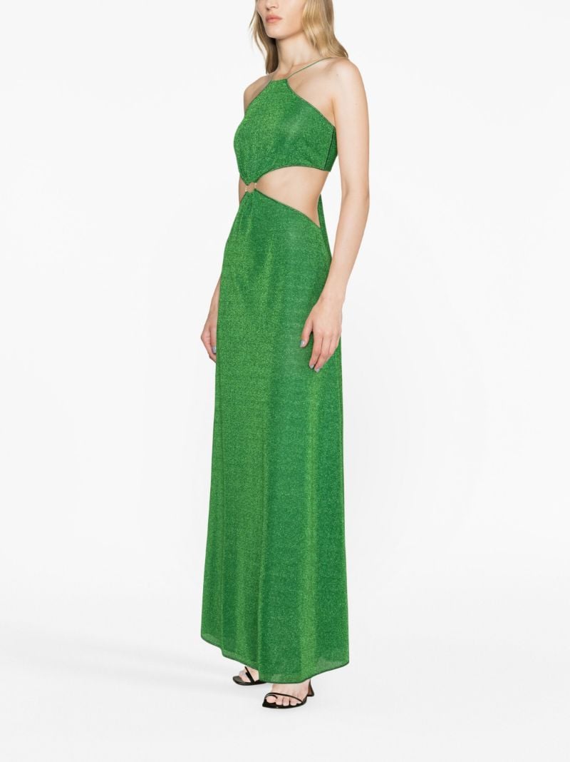 Green LumiÃ_x0083_¨re Halterneck Cut-out Maxi Dress