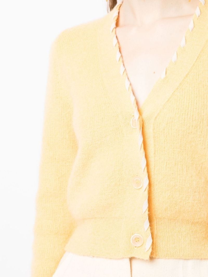 Yellow Lazo V-neck Cardigan