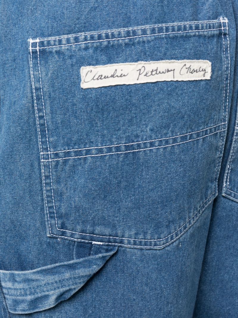 X Gee's Bend Blue Patch-detailing Loose-fit Jeans