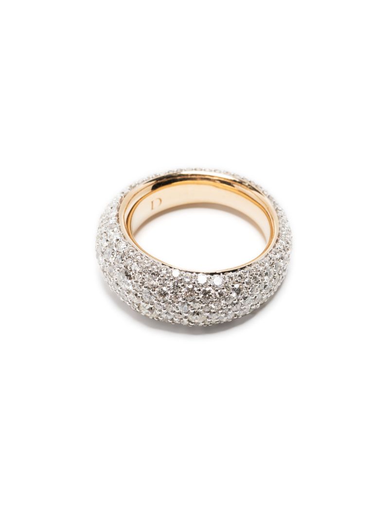 14k Yellow Gold Signature Diamond PavÃ_x0083_© BombÃ_x0083_© Ring
