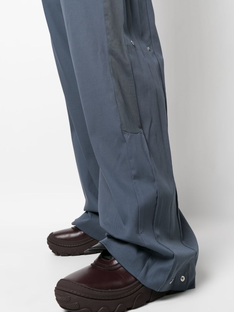 Blue Delwa Wide-leg Cotton Trousers
