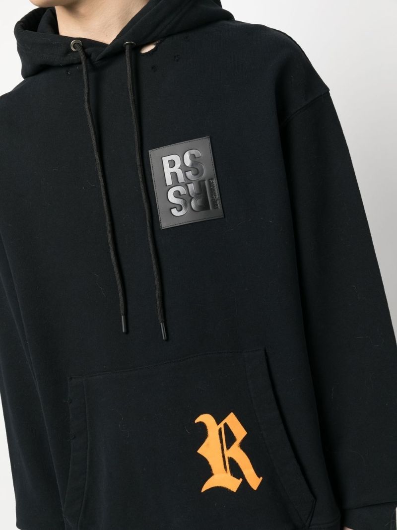 Black Logo Patch Hoodie