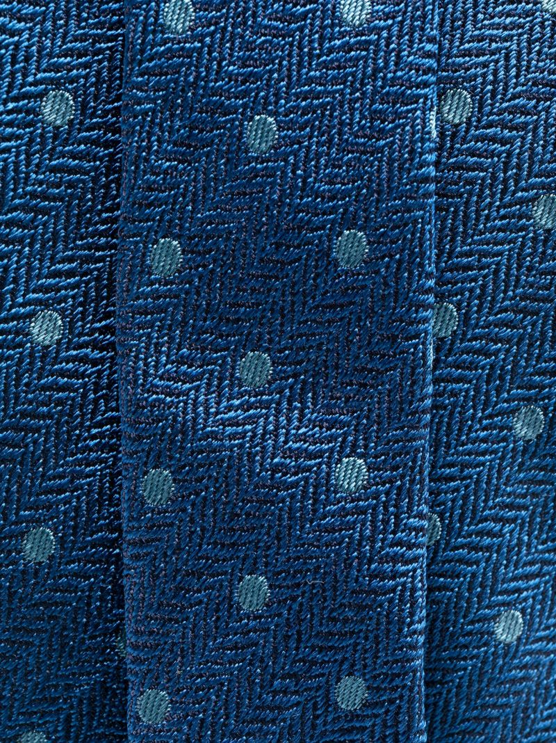 Blue Polka-dot Silk Tie