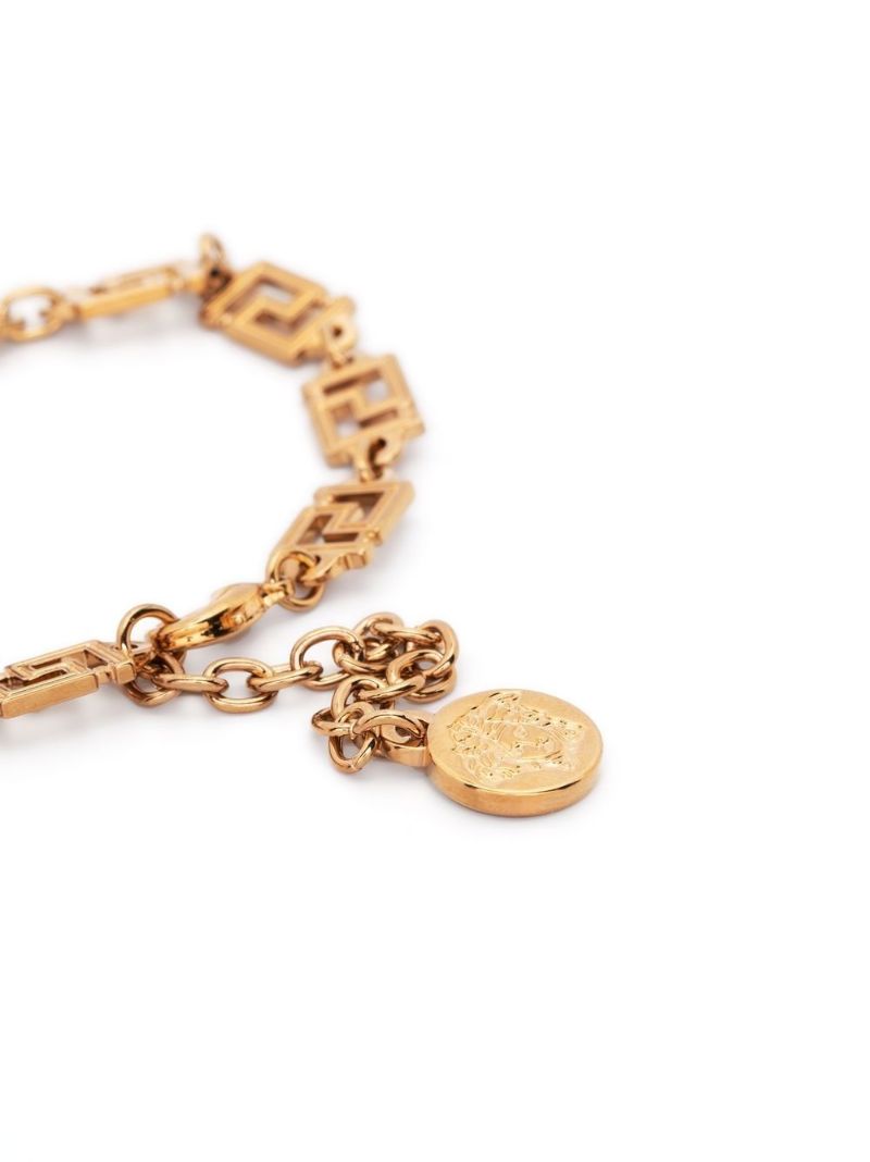 Gold-tone Medusa Greca Bracelet