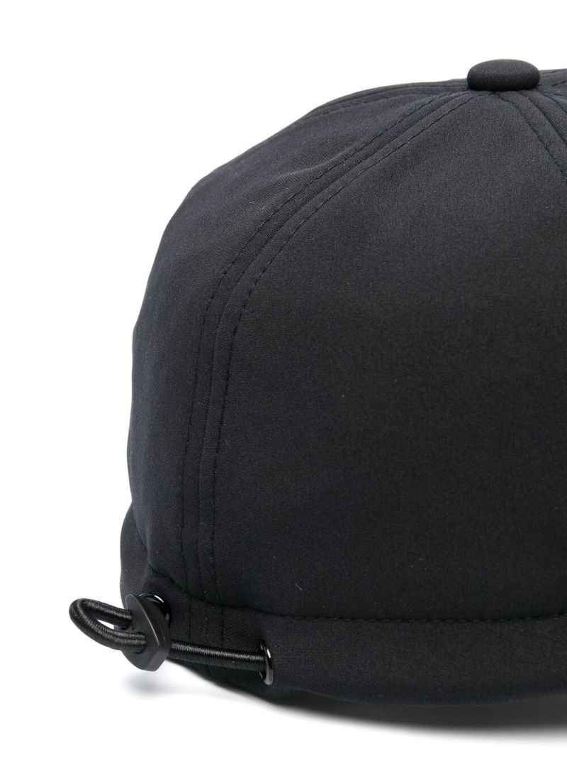 Black Cotton Logo Embroidered Cap