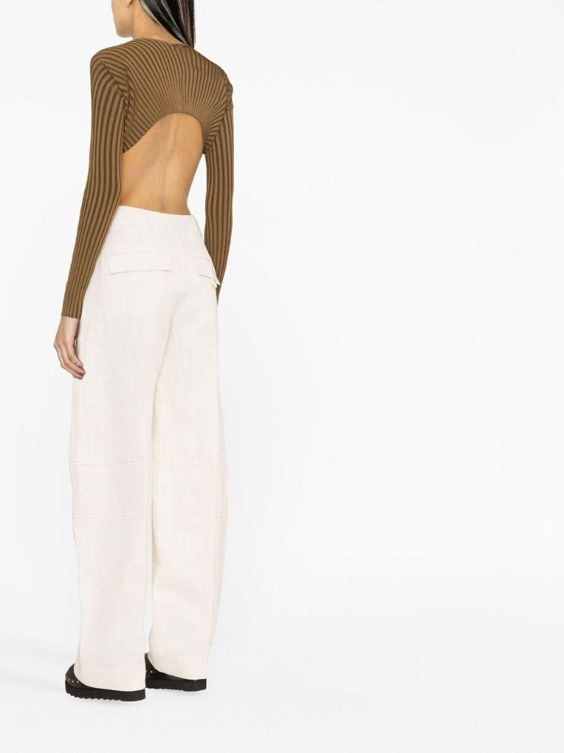 White Pressed Crease Trousers