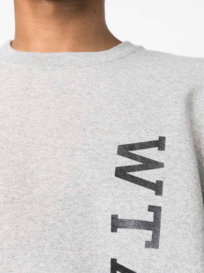 Grey Logo Print Cotton Sweatshirt