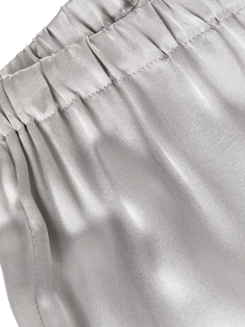 Grey Core Silk Pajama Set