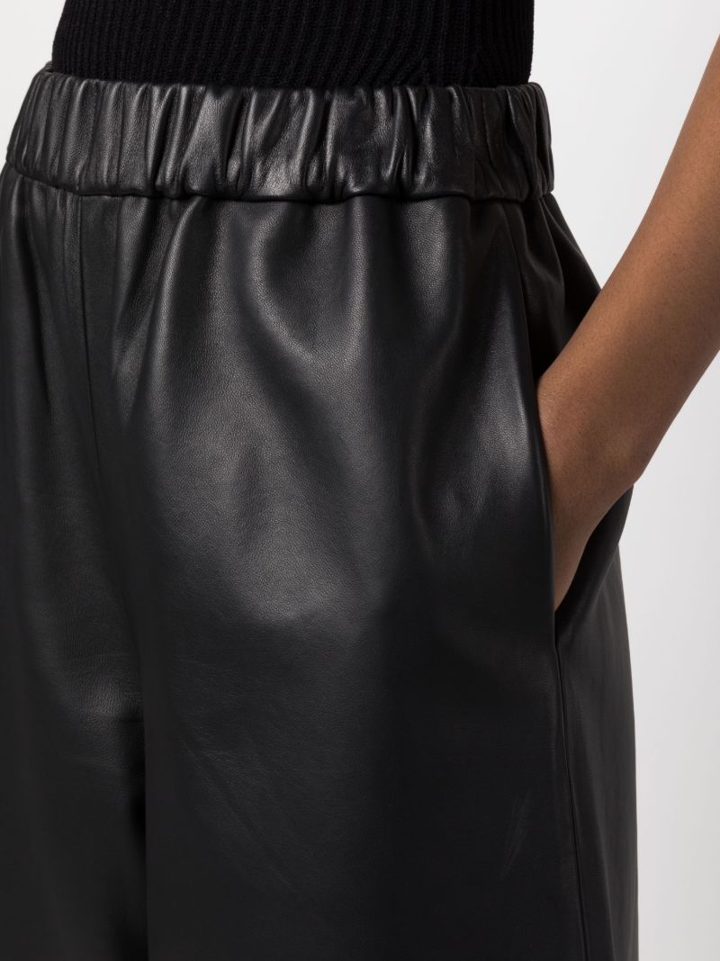 Black Sydney Leather Trousers