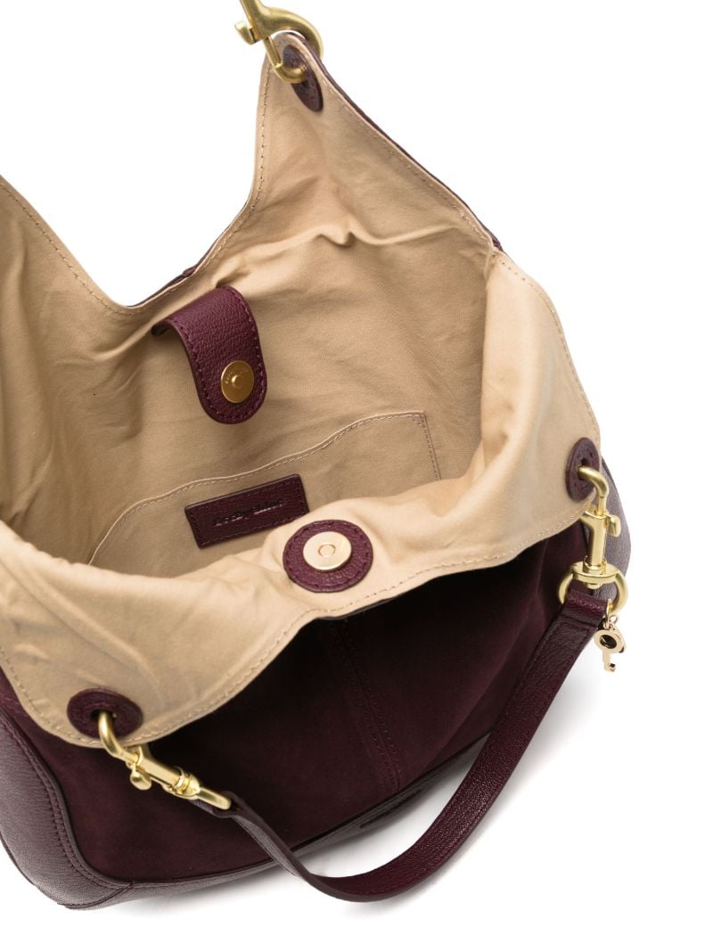 Red Hana Leather Tote Bag