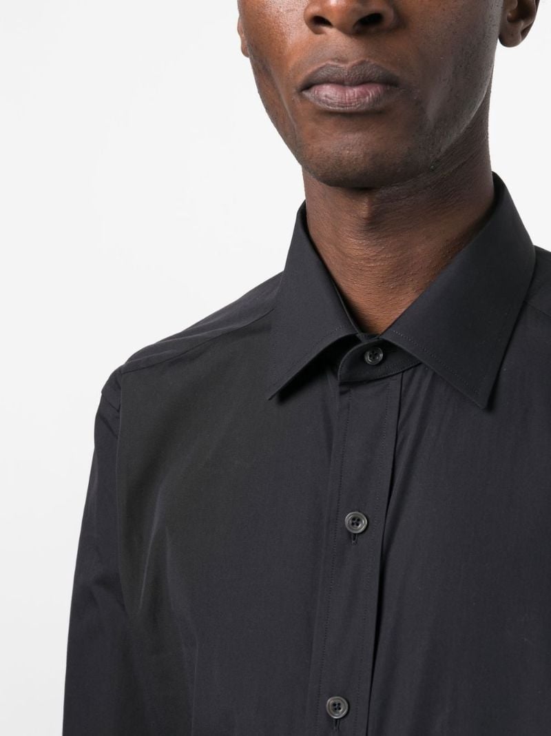 Black Long Sleeved Cotton Shirt