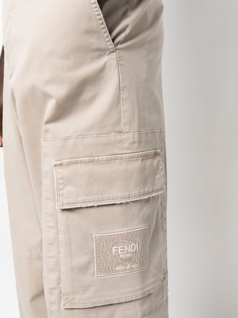 Neutral Logo Patch Cargo Trousers