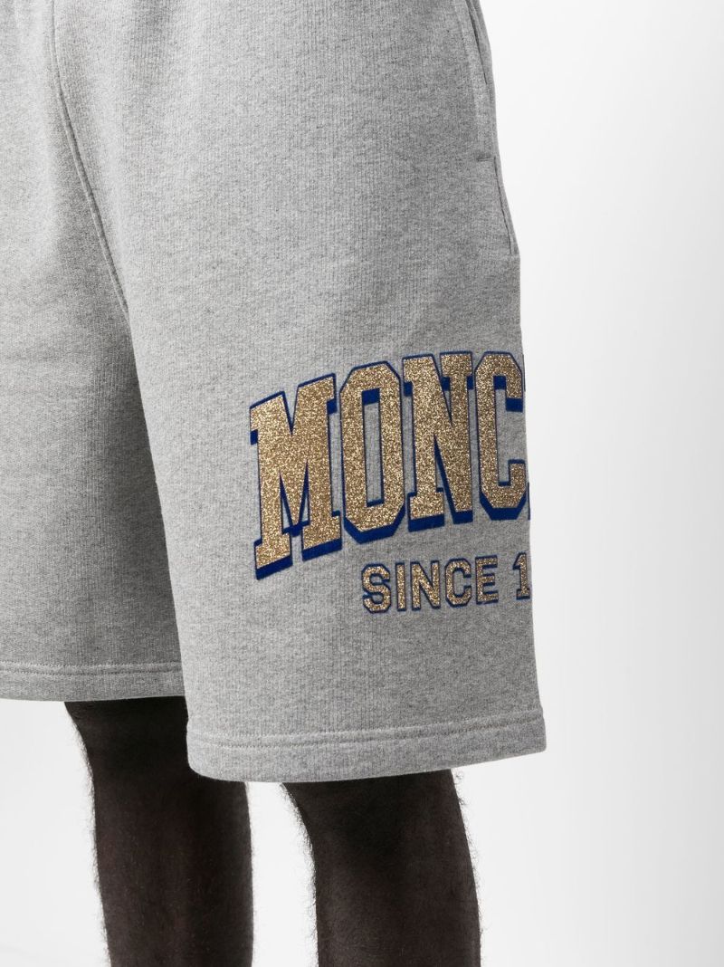 Grey Logo Print Shorts