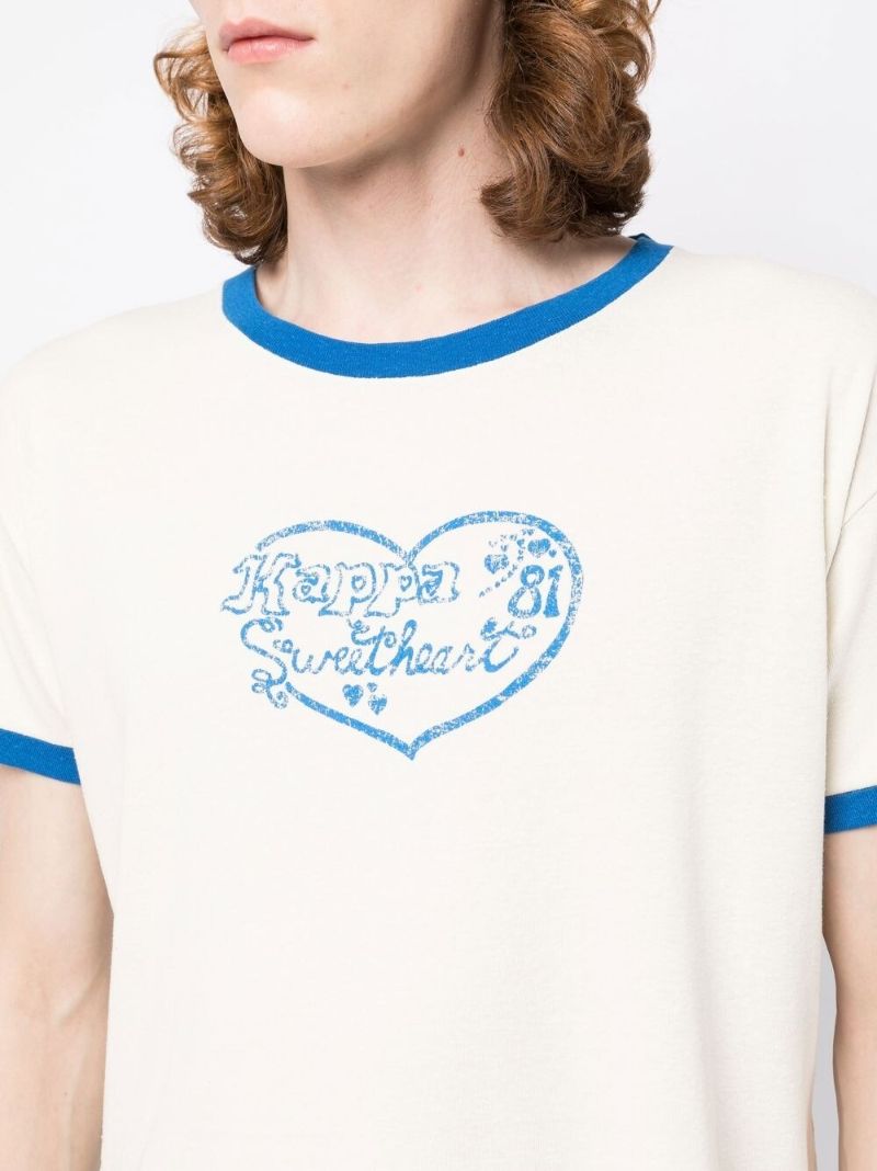 White Graphic Print T-shirt