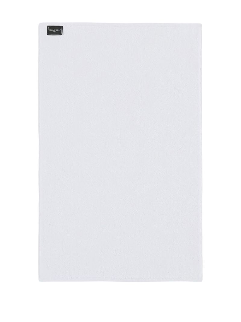 White Logo Jacquard Bath Mat