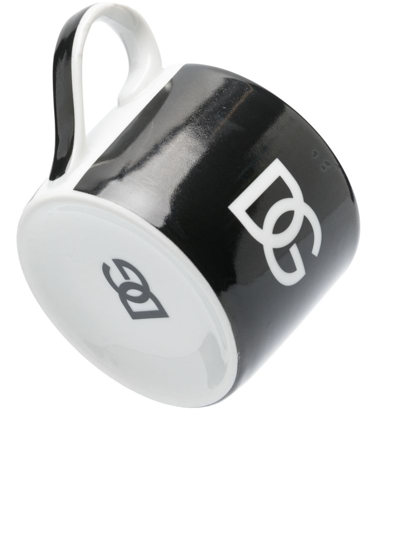 Black Dg Logo Cup and Saucer Set