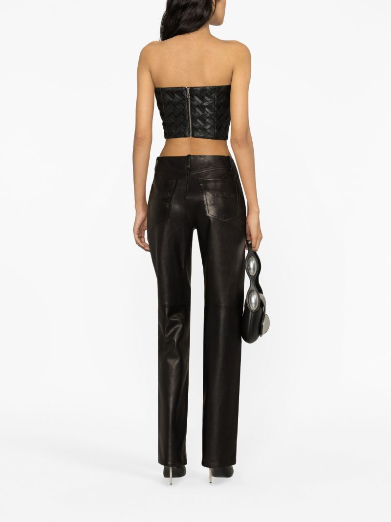Black Fly Leather Trousers