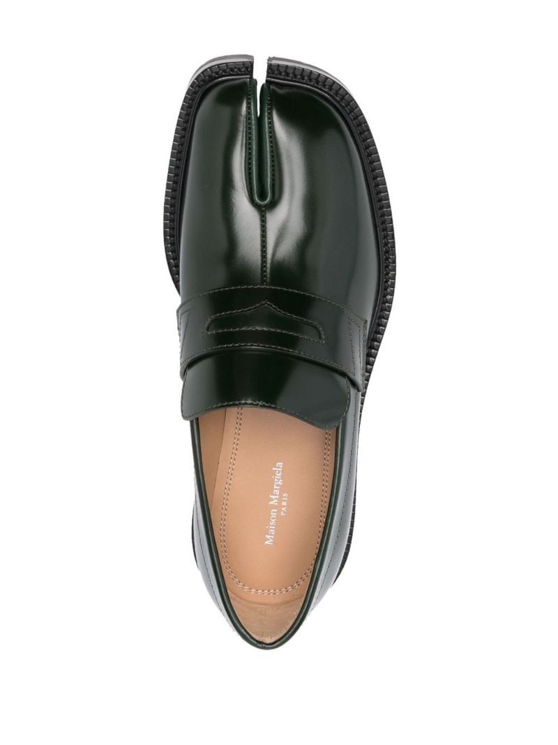 Green Tabi Leather Loafers