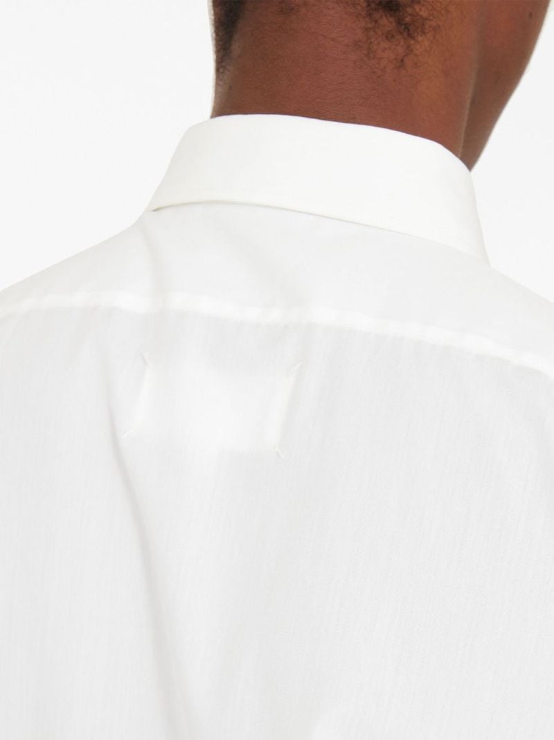 White Short-sleeve Button-up Shirt