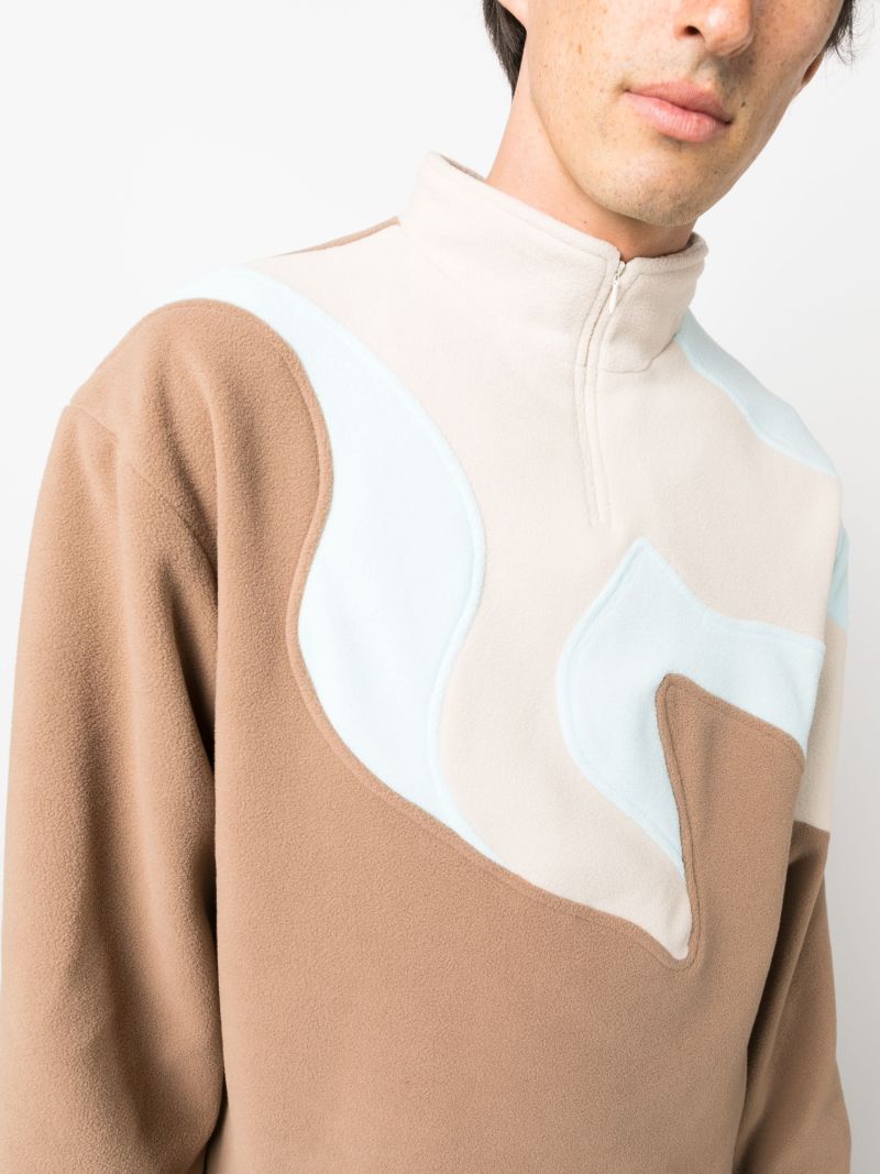Neutral Okeefe Colourblock Sweatshirt