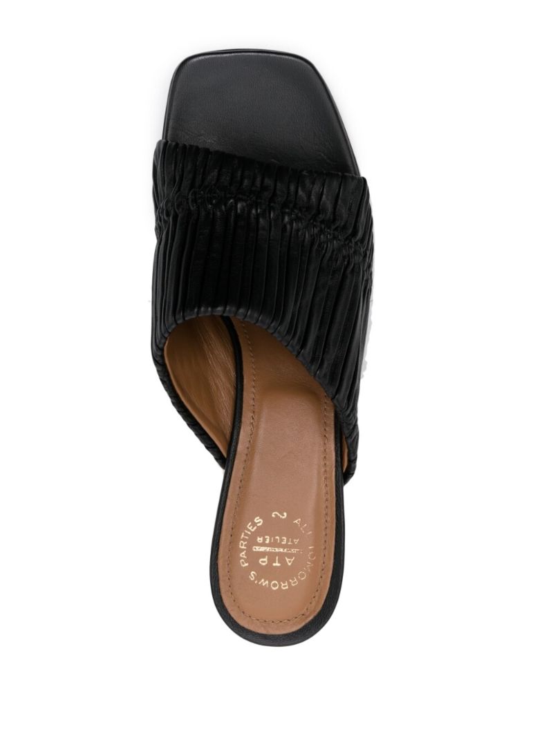Black Caserta 75 PlissÃ_x0083_© Sandals