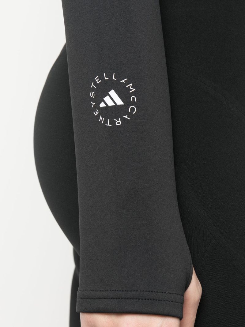 Black Truestrength Ribbed-knit Crop Top