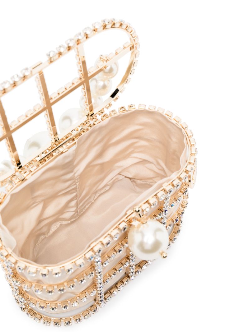 Neutral Holli Embellished Top Handle Bag