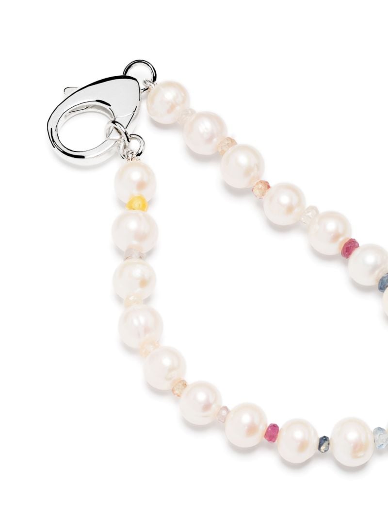 Sterling Silver Pearl and Crystal Bracelet