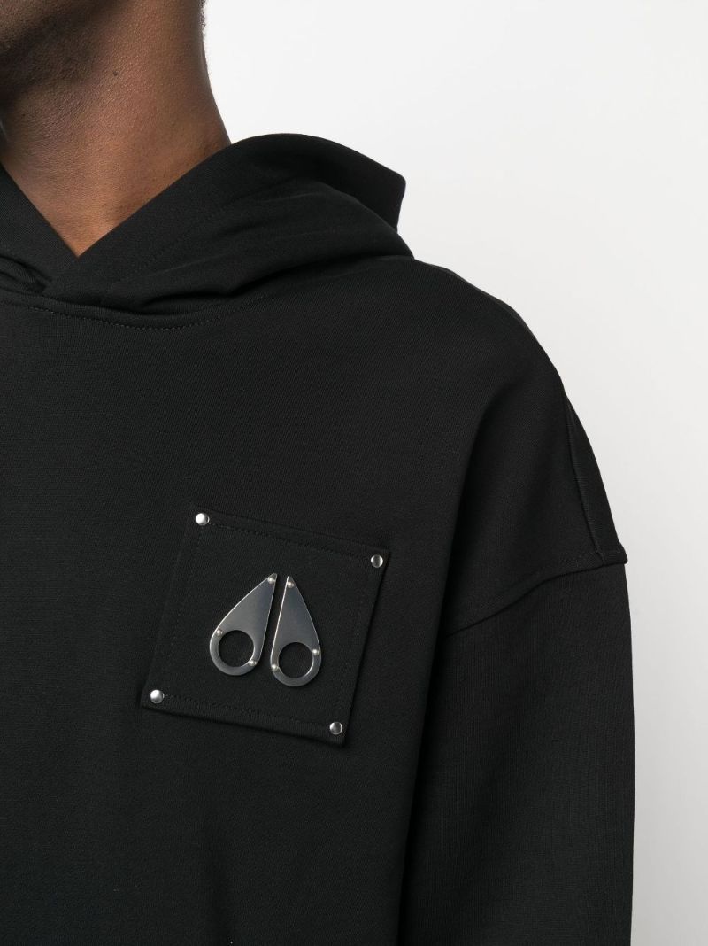 Black Brooklyn Cotton Hoodie