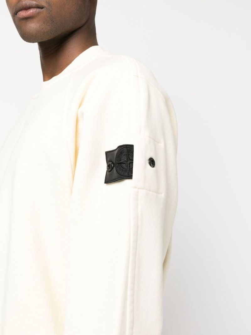 Neutral Cotton Fleece Sweatshirt