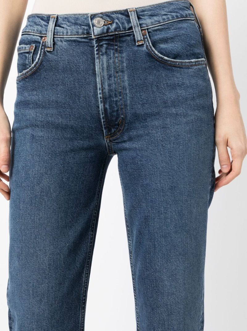 Blue Kye Straight-legs Crop Jeans