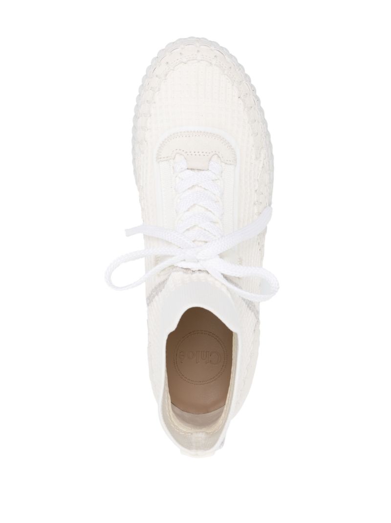 White Nama 80 Wedge Sneakers