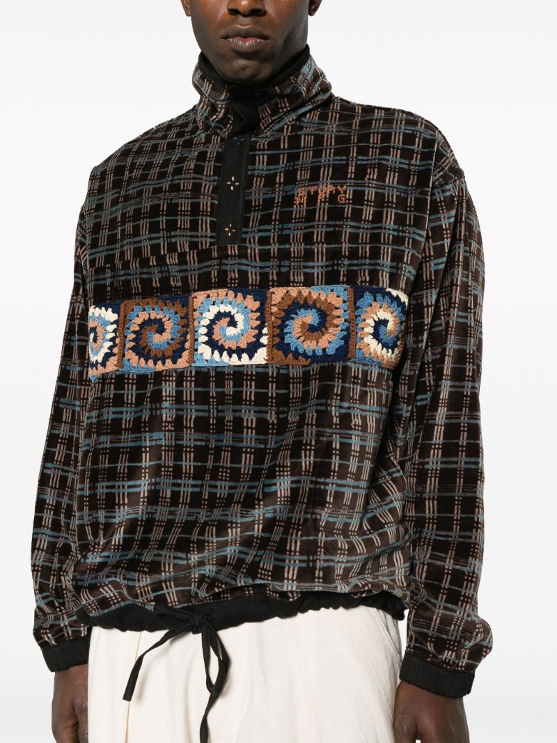 Brown Polite Velvet Sweatshirt