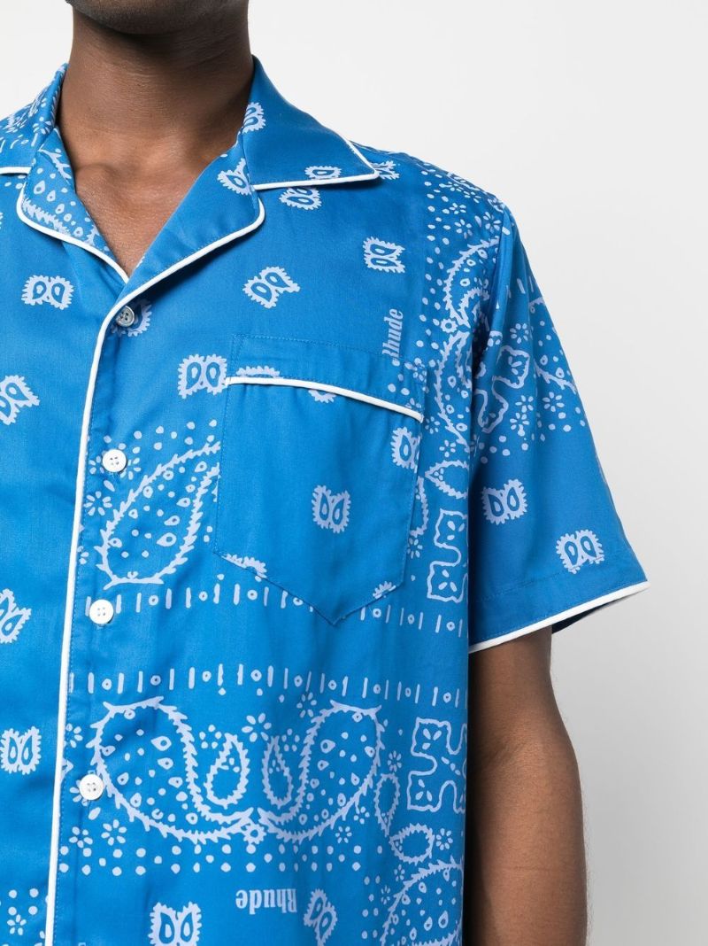 Blue Bandana Print Shirt