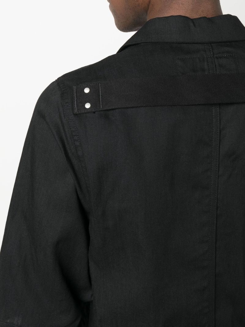 Black Short Sleeved Cotton Shirt