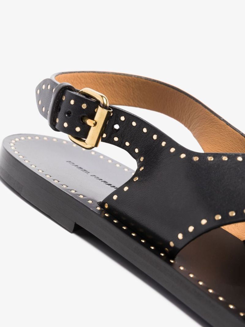 Black Jane Crossover Leather Sandals