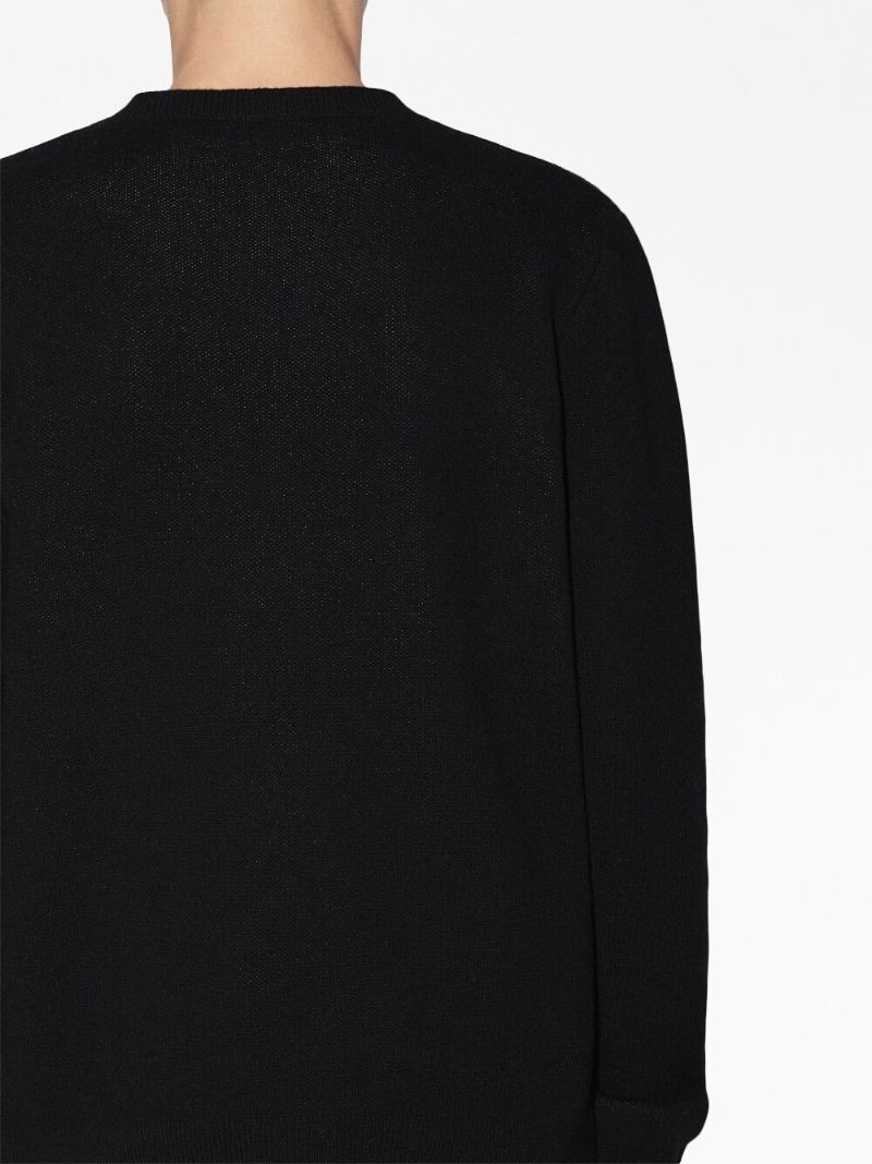 Black Logo Jacquard Jumper