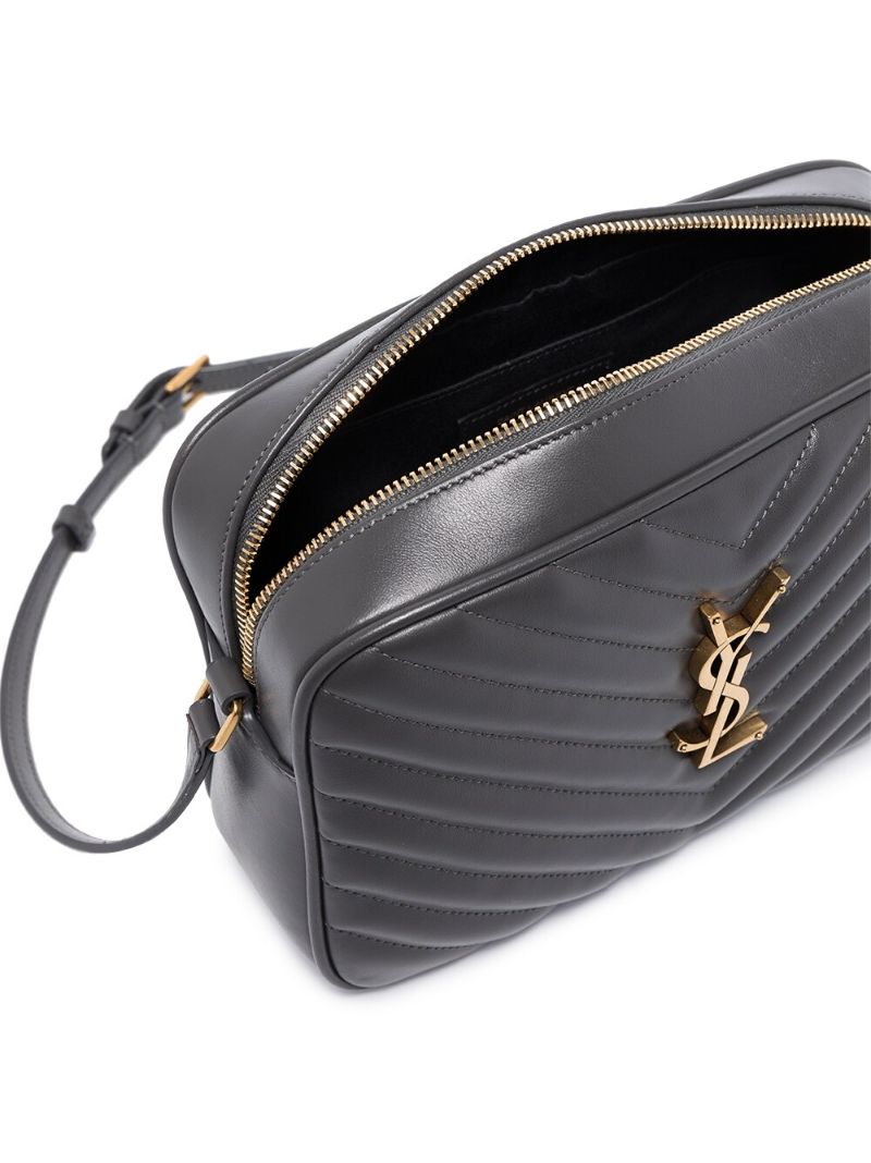 Grey Lou Leather Camera Bag