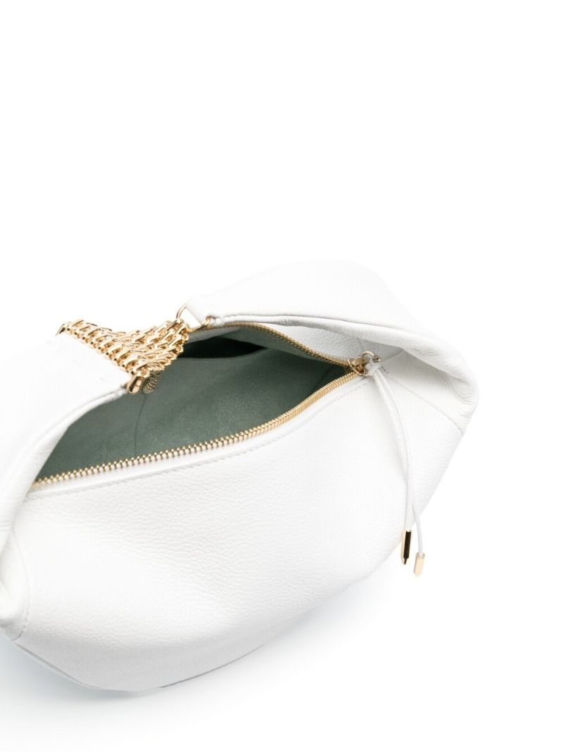 White Leather Top Handle Bag