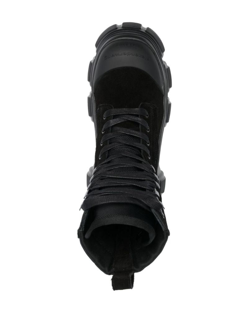 Black Platform Lace-up Boots