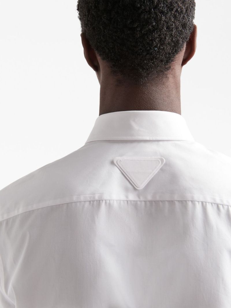 White Cotton Long-sleeve Shirt
