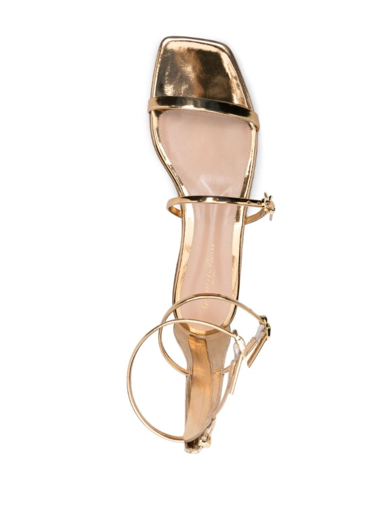 Gold Ribbon Metallic Sandals