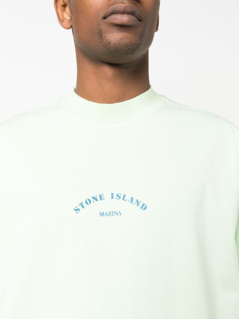 Green Logo Print Sweatshirt