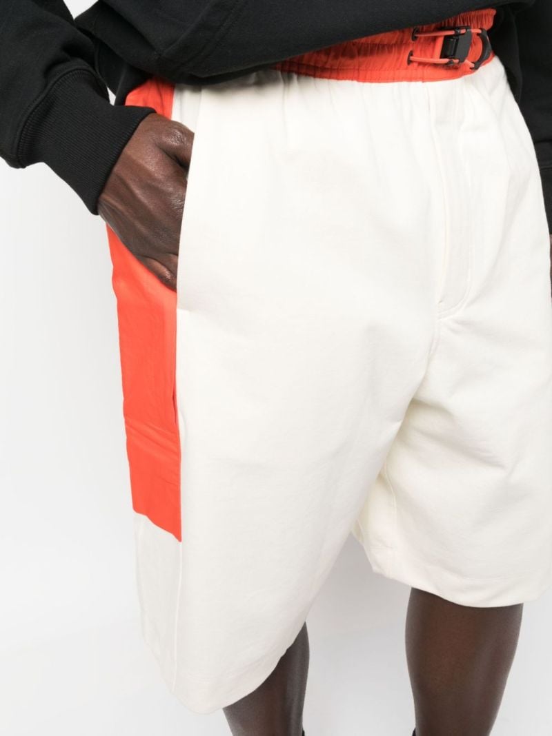White Stretch Terry Organic Cotton Shorts