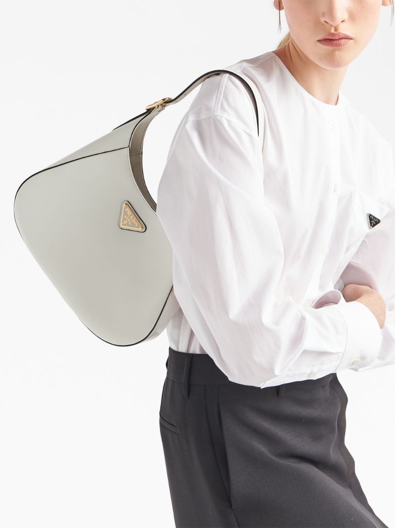 White Leather Shoulder Bag