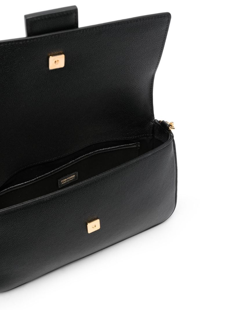 Black Tf Crossbody Leather Bag