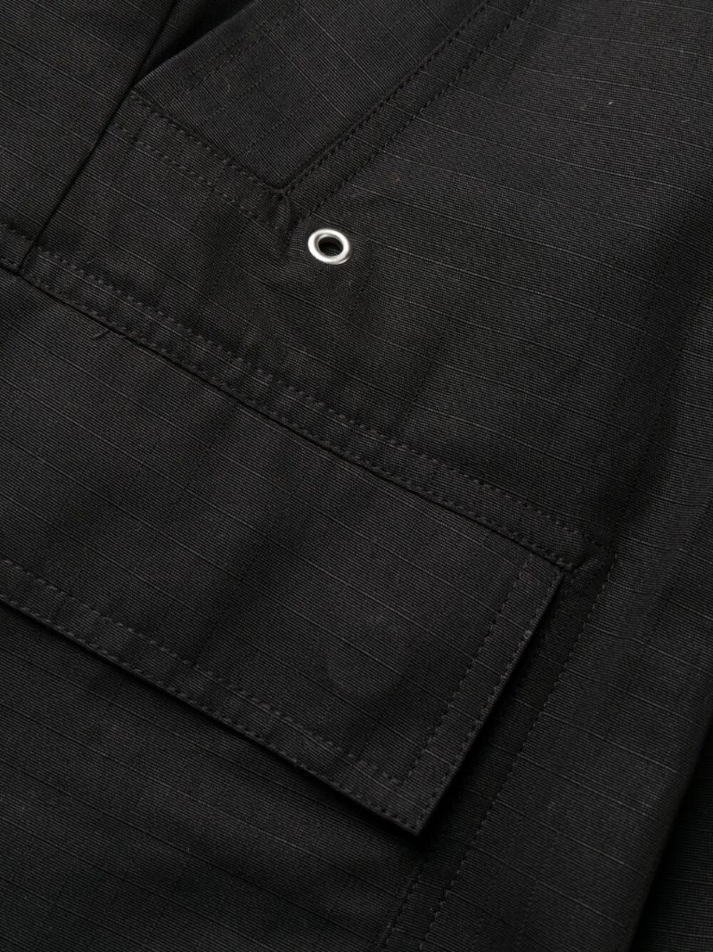 Black Drawstring Wide-leg Trousers