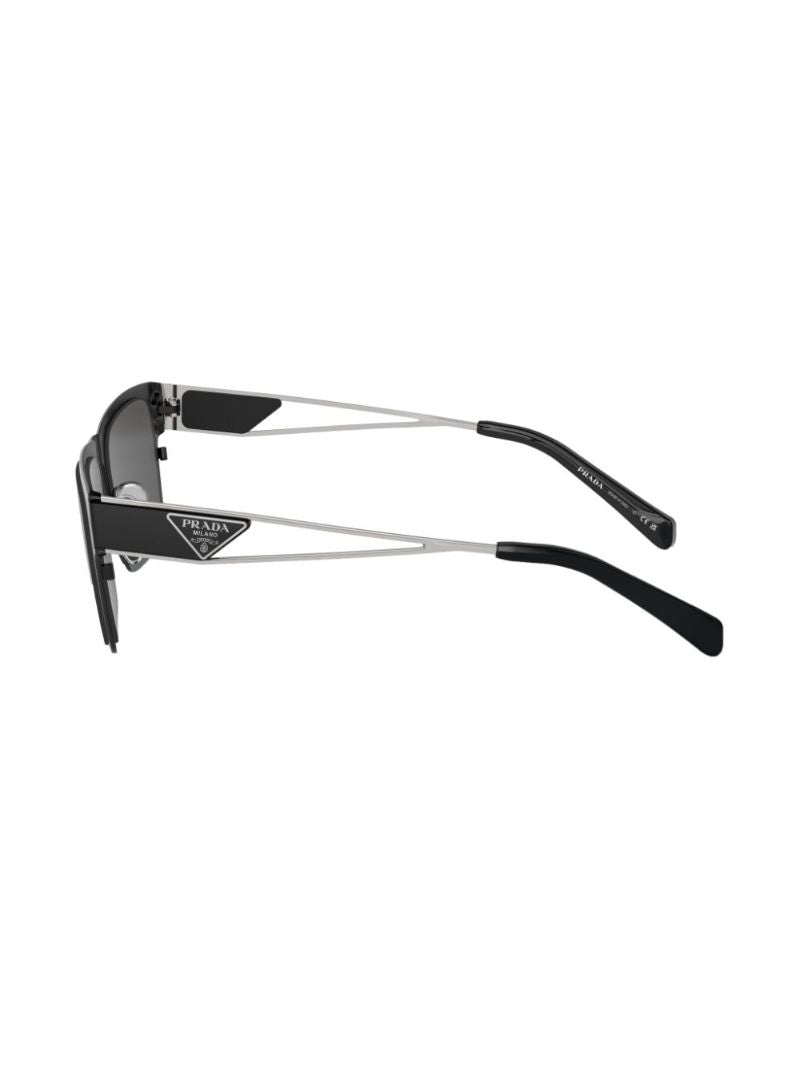 Black Triangle Logo Rectangle Sunglasses