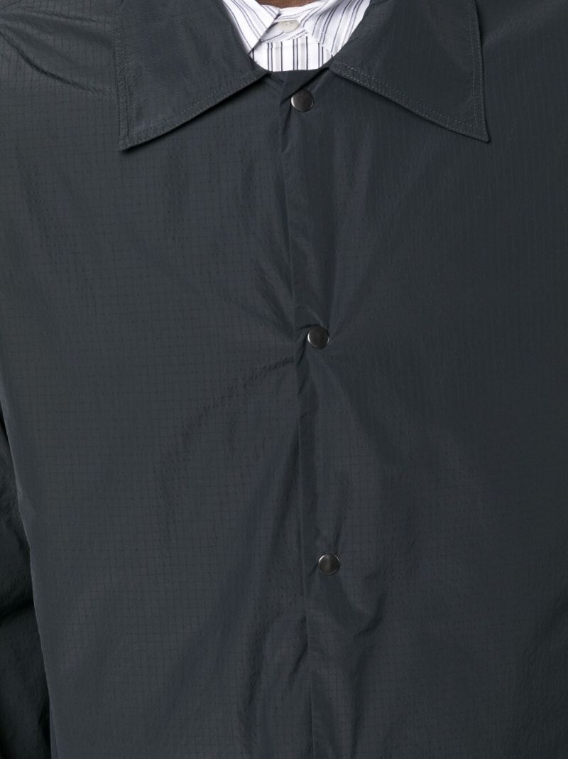 Black Drawstring Shirt Jacket